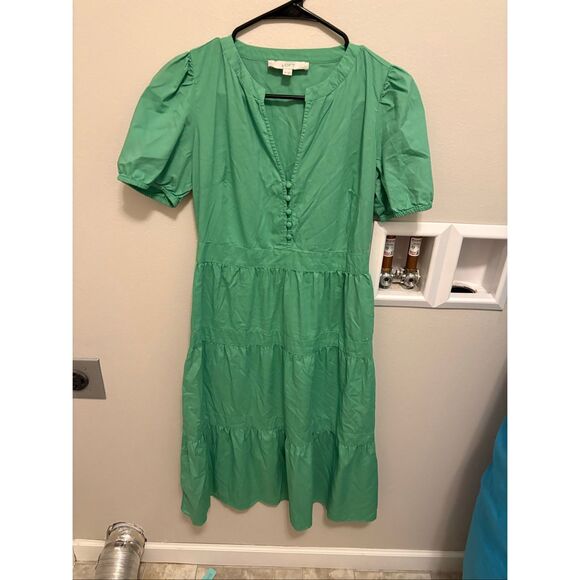 Loft Kelly Green Midi Dress - Picture 2 of 5